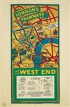 FRANK G. JEFFERIES (DATES UNKNOWN). LONDONS TRAMWAYS / FOR THE WEST END. 1931. 29x19 inches, 75x50 cm. Hill, Siffken & Co., Grafton Wo